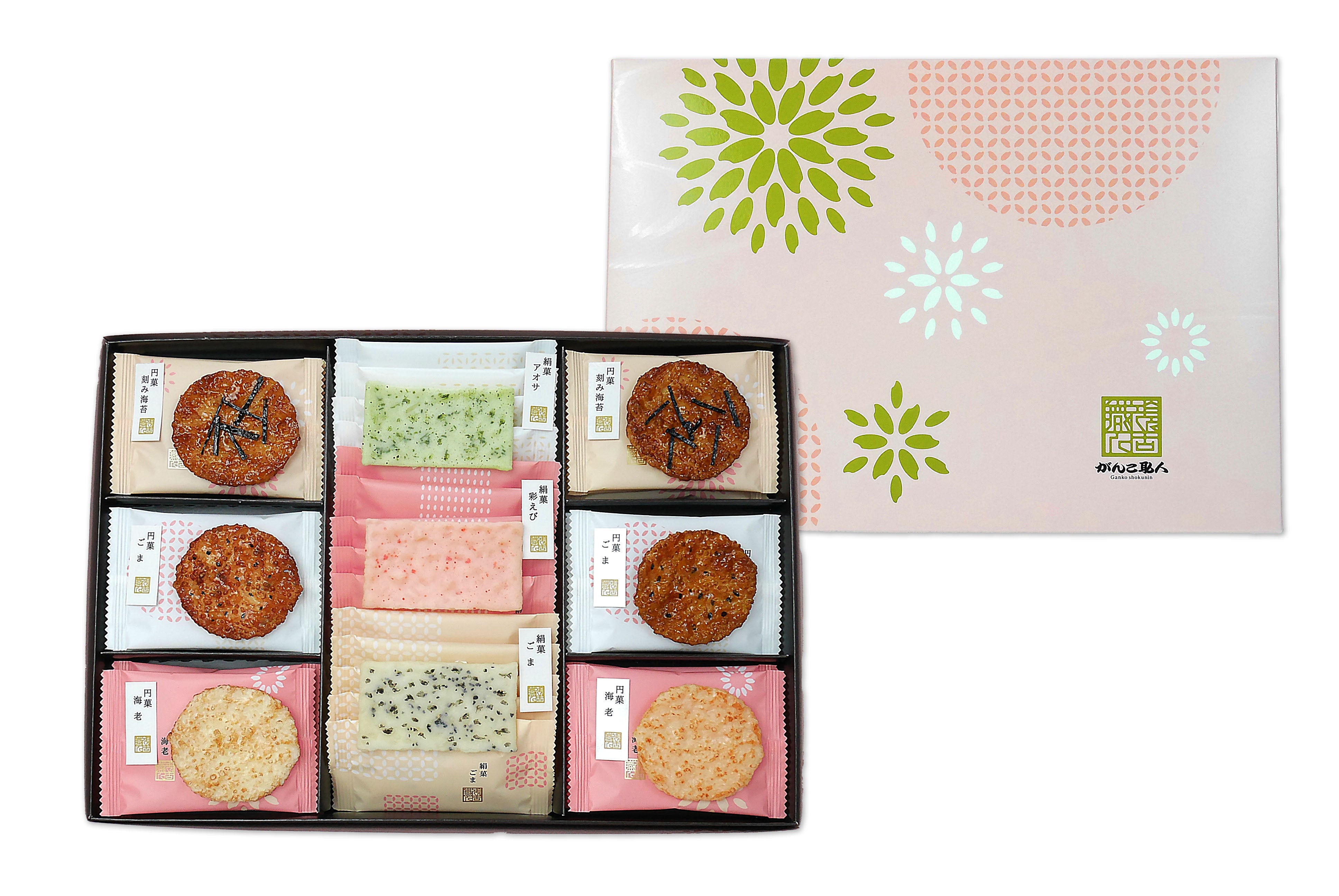 そばしょくにんのこころえ おかき 紗揃-うすぎぬそろえ - NGU-20 （32枚入） | がんこ職人